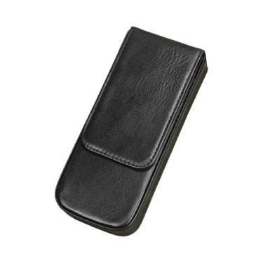 Imagem de Estojo De Caneta De Couro Genuine Luxuoso Com 3 Compartimentos Bandeja