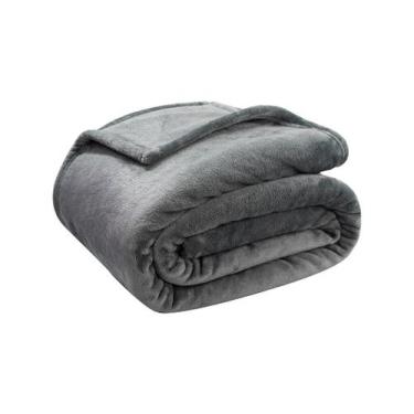 Imagem de Cobertor Velour 300g M2 Solteiro 150x220 Micro Camesa Cinza