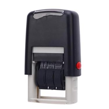 Imagem de Cryfokt Carimbo Automático de Data, Material ABS Premium, Carimbo Durável para Impressões Claras e Precisas, de Escritório Doméstico (Preto)