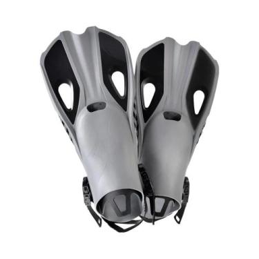 Imagem de Nadadeiras De Silicone Ajustáveis Para Snorkel E Mergulho Com Calcanha