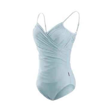 Imagem de Leotardo Plissado Com Decote Em V Para Mulheres, Roupa De Dança, Ginás