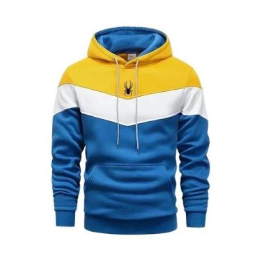 Imagem de Conjunto De Moletom Masculino Casual Tricolor Com Capuz Para Esportes 