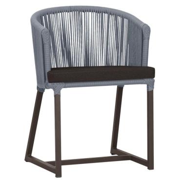 Imagem de Cadeira De Jantar Noronha Alumínio Marrom E9 Trama Original Prata