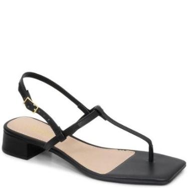 Imagem de Sandália Salto Bloco Bico Quadrado Sapato Show 823415699-Feminino