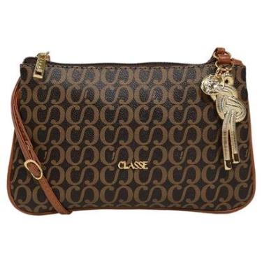 Imagem de Bolsa Classe Crossbody Canvas Feminina Marrom-Feminino