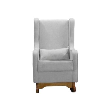 Imagem de Poltrona De Leitura Retrô Linho Ds Home Linho Cinza