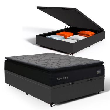 Imagem de Cama Box Baú com Colchão de Espuma D45 Pillow Top Suport Prime Casal 138cm