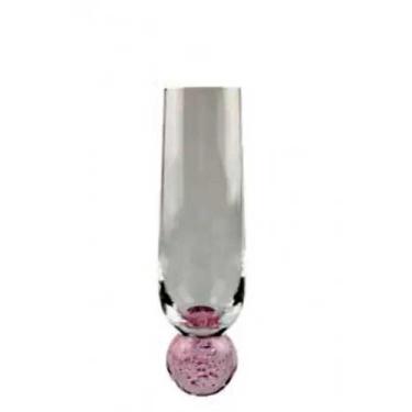 Imagem de Taça Champanhe de Vidro Orbe Rose Base Bolinha 300ml - Tuut