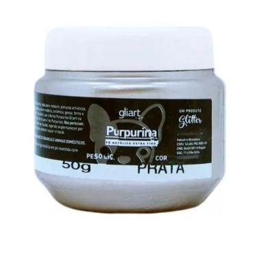 Imagem de Purpurina Glitter  Gliart - Pó Metálico Cor Prata Metalizado - Extra F