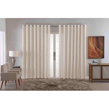 Imagem de Cortina Sala Quarto Decoraçao Jacquard Tecido Luxo 4,00X2,80 - Bf Conf