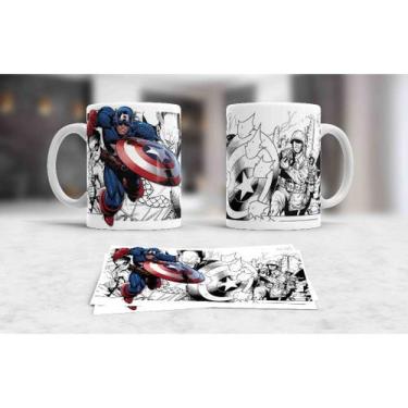 Imagem de Caneca Personalizada CAPITÃO AMERICA - Hq - 325ml - ABRAKADABRA33