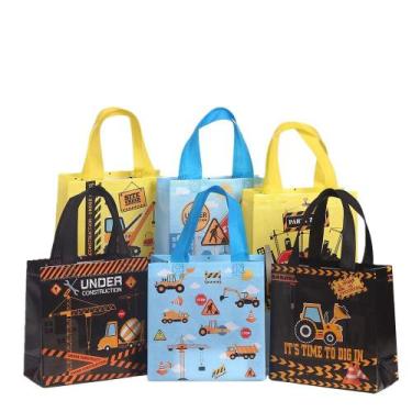 Imagem de Sacos de presente, escavadeira de desenhos animados, não tecidos, 20x9