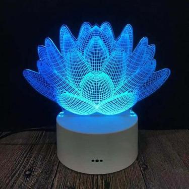 Imagem de Luz noturna, LED 3D, unicórnios que mudam de cor para crianças de 22 c