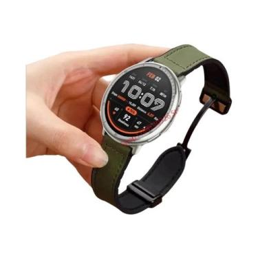 Imagem de Pulseira Magnética De Couro E Silicone De 20mm 22mm Para Smartwatch Am