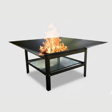 Imagem de Lareira Externa 80cm p/ Jardim a Lenha Aquecedor Fogueira Fireplace Po