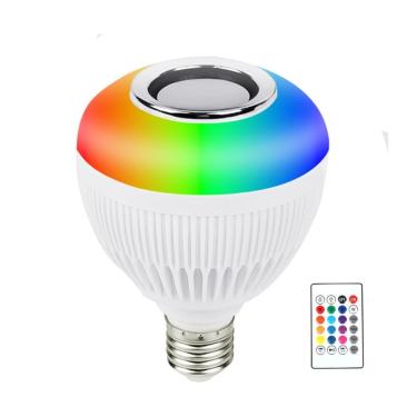 Imagem de Lâmpada Caixa De Som Led Rgb Bluetooth + Controle Remoto