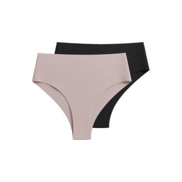 Imagem de Kit com 2 Calcinhas Fio Dental Hot Pant Liz 50255 Colorido, Bege, G