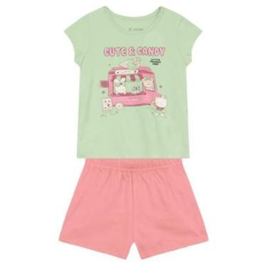 Imagem de Conjunto infantil menina de coelhinho com glitter Brandili-Feminino