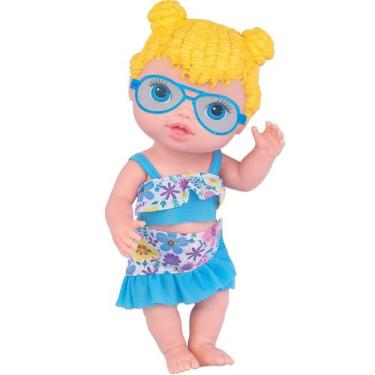 Imagem de Boneca Com Acessórios Babys Collection Praia - Super Toys, Loira