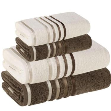 Imagem de Jogo de toalhas Banhão Gigante Karsten Lumina 4 Peças Fio Penteado, IV