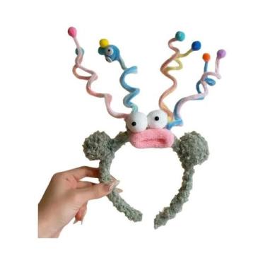Imagem de Bandana de Natal com Monstro Engraçado - Acessório de Cabelo DIY em Ro