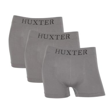 Imagem de Kit Cuecas 3 Pça Lisas Boxer Huxter Microfibra Sem Costura