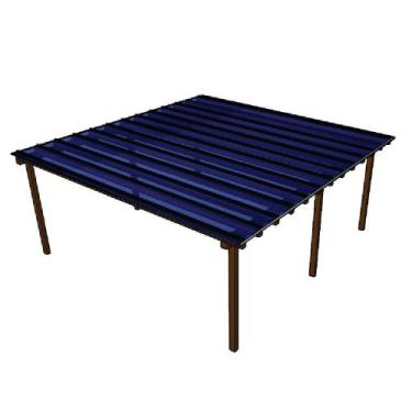 Imagem de Cobertura Policarbonato Alveolar 6,00m x 6,00m - Azul 4mm - RM Policar