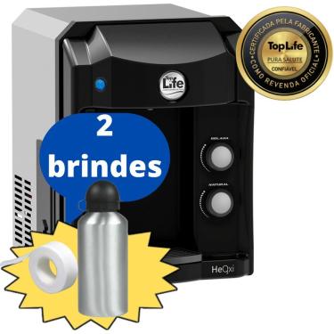 Imagem de Purificador De água Alcalina Ionizada Com Ozônio Gelada Heoxi - Top Life Preto 220V
