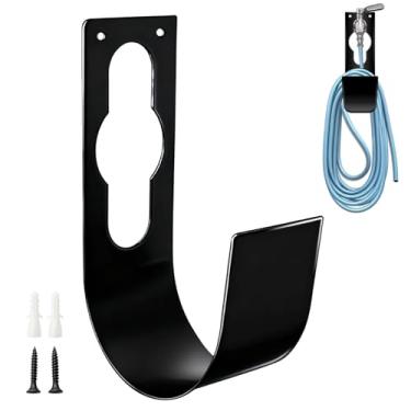 Imagem de Suporte de mangueira de gancho de jardim resistente da SupKing, gancho de gancho de gancho de parede de metal durável expansível, gancho de mangueira de irrigação, suporte de tubulação de anzol para mangueira de irrigação de jardim pesado de 100 pés