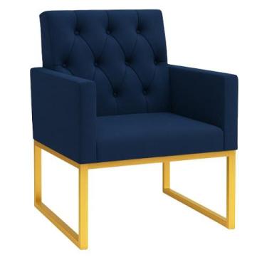 Imagem de Poltrona para Sala Quarto e Salão de Beleza Thais com Base de Ferro Do