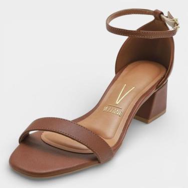 Imagem de Sandália Vizzano Salto Bloco Feminina - Marrom - 35, 35