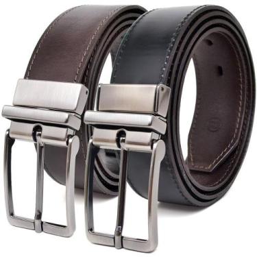 Imagem de Cinto Masculino Casual Dupla Face Moderno Couro Artesanal - RIJEEIRO, 