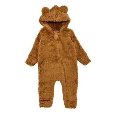 Imagem de Macacão Teddy Dupla Face Peluciado Ursinho Orelinhas - Fofotinhos, Cho