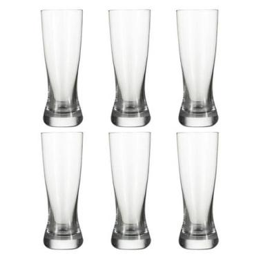 Imagem de Jogo de 6 Copos para Cerveja em Cristal Bohemia Catarinense 210ml: Ele