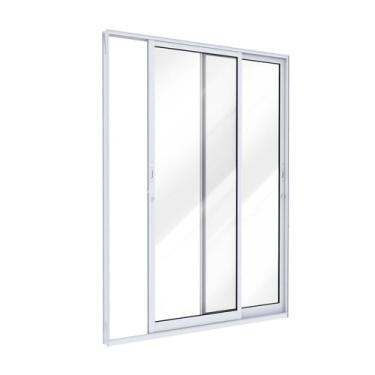 Imagem de Porta de Alumínio de Correr Lateral 2 Folhas 215x160 Lucasa Ideale