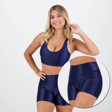Imagem de Kit Selene Shorts + Top 3D Feminino Marinho, M