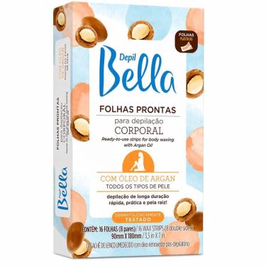 Imagem de Depil Bella Folhas Prontas Corporal Óleo de Argan C/16 Fls