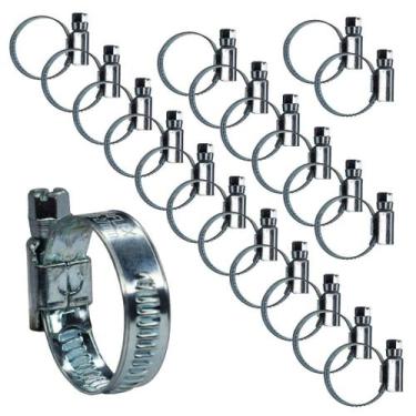 Imagem de KIT 20 Abraçadeira 19X27mm aço zincado mangueira de jardim - Lumaflex