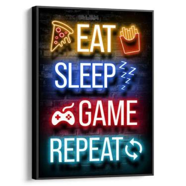 Imagem de Quadro Gamer - Loop Infinito dos Gamers - Mioquadros, 120x80 cm, Preto