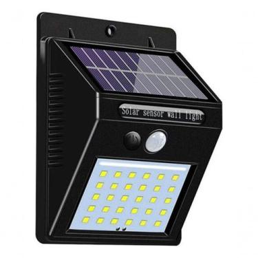 Imagem de Luminária Solar Arandela 30 Leds Parede Com Sensor Presença - Briwax