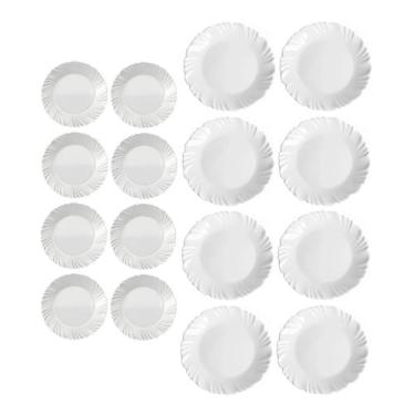 Imagem de Conjunto De Pratos 16pçs Raso E Sobremesa Almoço Jantar - Nadir Figuei