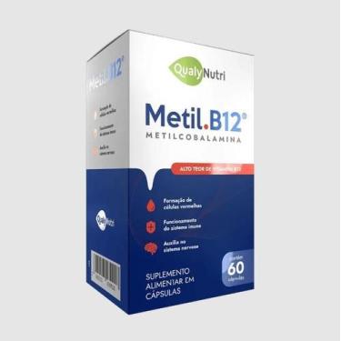 Imagem de Vitamina B12 Metilcobalamina 600mg 60 Cáps Combate À Anemia - QualyNut