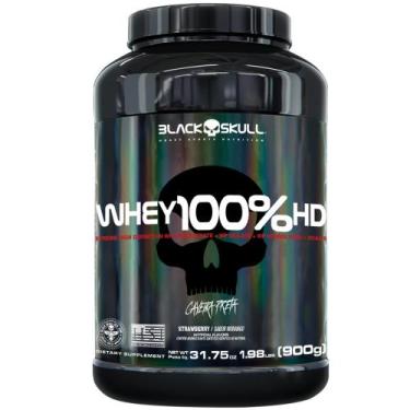 Imagem de Whey 100% hd black skull - 900g (wpc, wpi e wph), BAUNILHA