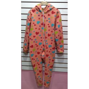 Imagem de Macacão infantil plush laranja tam 10 - Própria 