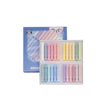 Imagem de Giz Pastel Seco Nouvel Carré Sakura 24 Cores Perolizadas - NOUVEL CARR