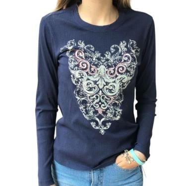 Imagem de Camiseta manga longa - Miss Country, Azul marinho