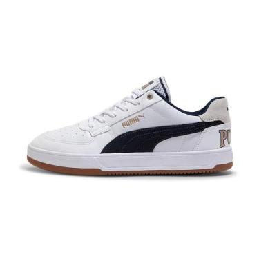 Imagem de Tênis Puma Caven 2.0 Retro Club Masculino White/Club Navy, Branco, 39