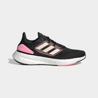 Imagem de Tênis Running Feminino Pureboost 22 Adidas Preto E Rosa, Black, 35