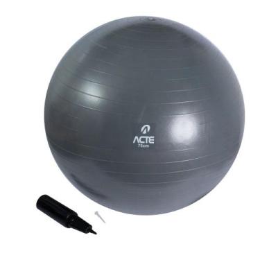 Imagem de Bola de Ginástica 75cm Cinza Com Bomba de Ar - Acte Sports