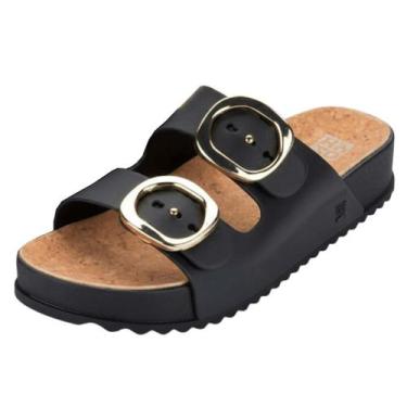 Imagem de Chinelo Feminino Calce Facil Dia a Dia Partner Soft Zaxy, Preto cortiç